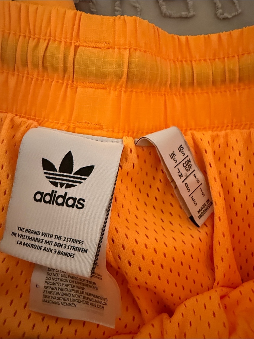 adidas Orange and Black Joggers with Branded Side Tape - Picture 3 of 3